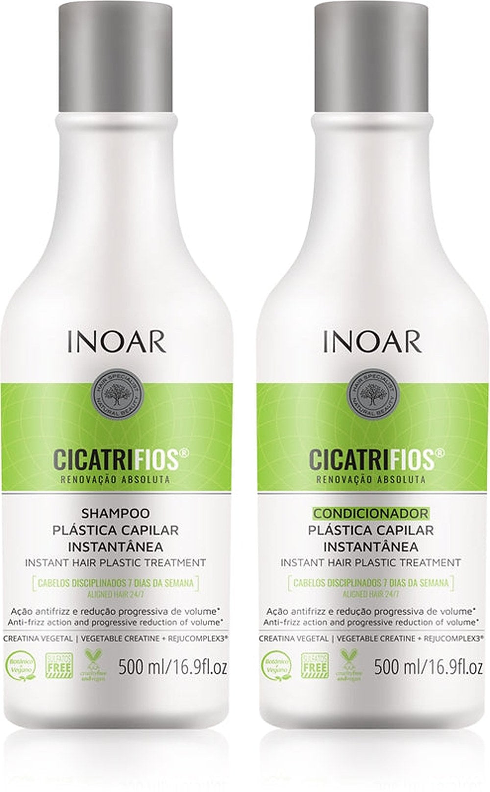 INOAR CicatriFios set pentru păr deteriorat și fragil 2× 500 ml 