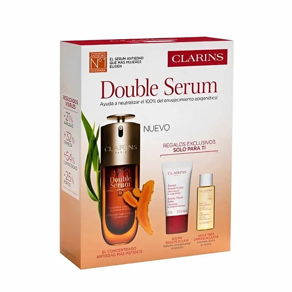 Clarins דאבל סרום 50 מ"ל סט 3 חלקים 