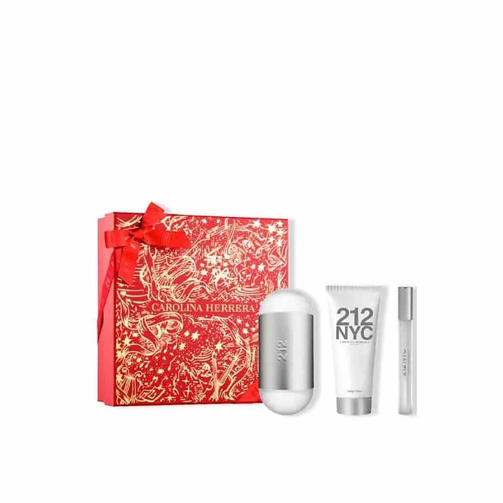 Carolina Herrera 212 NYC بخاخ أو دو تواليت 100 مل مجموعة من 3 قطع 