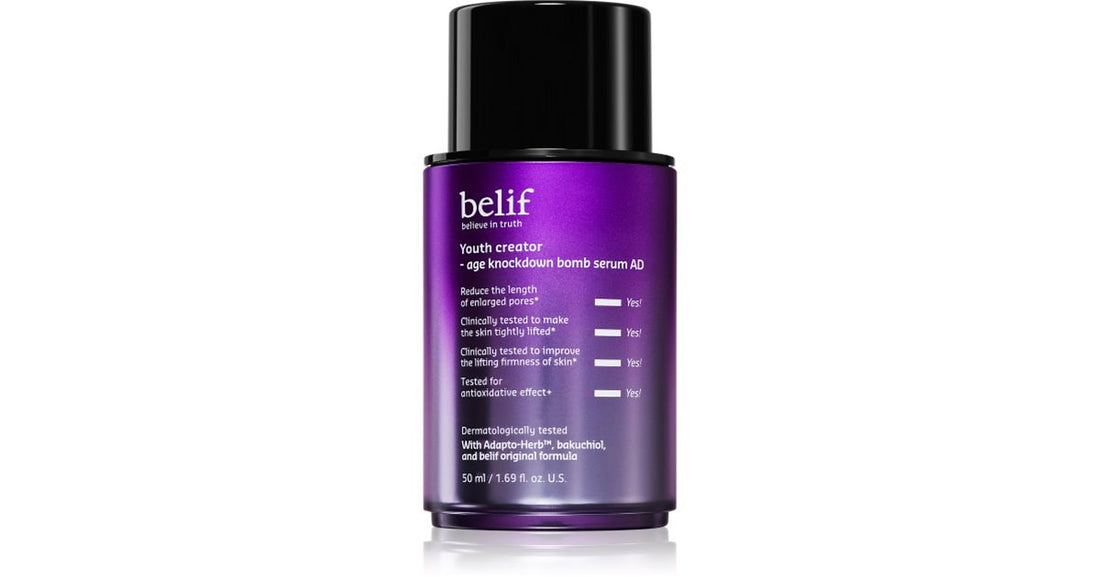 belif Youth Creator Age Knockdown Bomb Serum ser antirid pentru a hidrata și întinde pielea 50 ml 