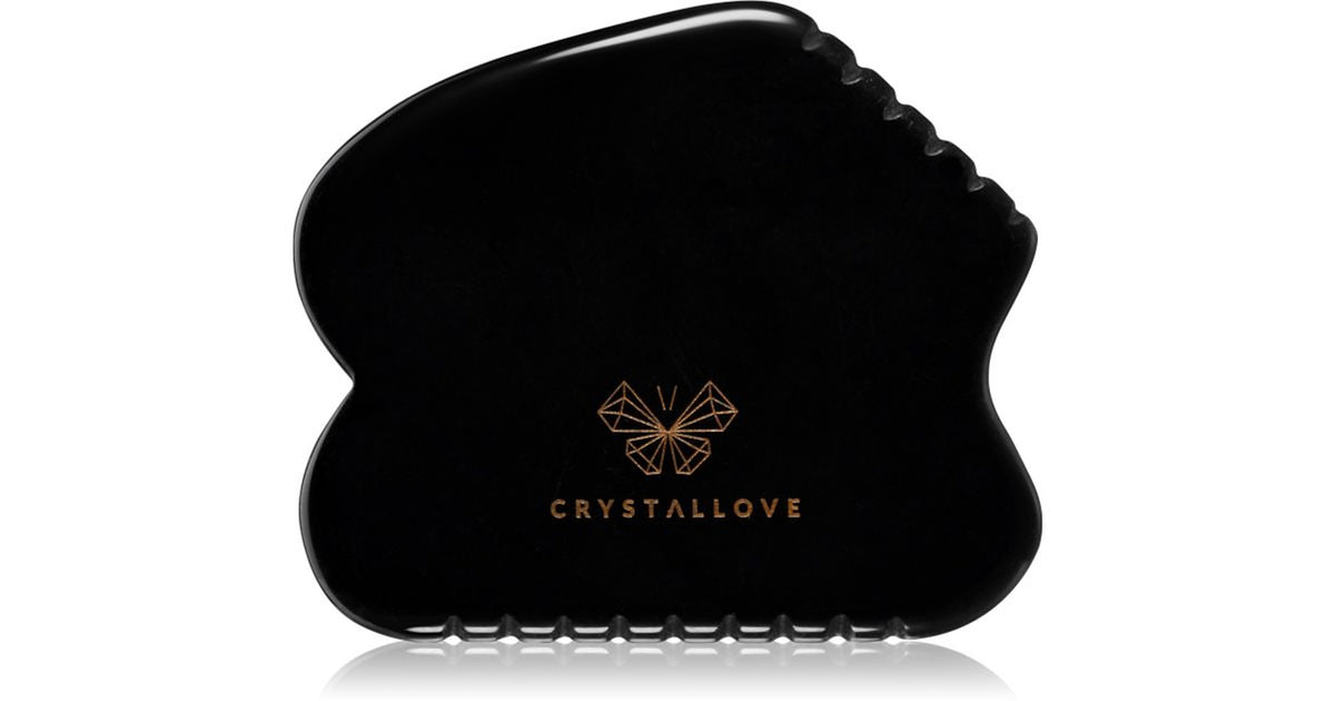 Crystallove Black Obsidian Contour Gua Sha -hierontavälineet 