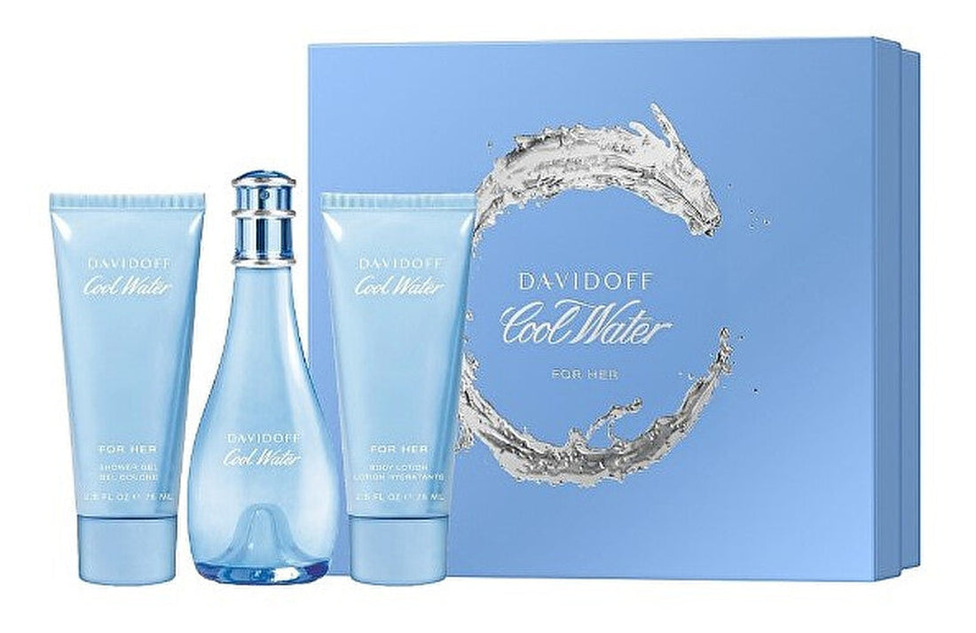 Davidoff Cool Water Woman Eau de Toilette 100 ml + Vartalovoide 75 ml + Suihkugeeli 75 ml — Naisten setti