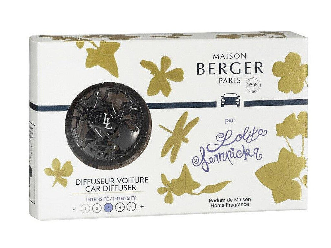 Maison Berger Paris Set Diffusore Auto Gun Metal + Ricarica Lolita Lempicka — Auto diffuser set
