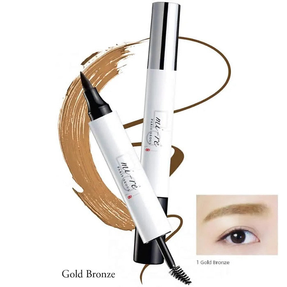 Mi-Rê Brow Plume Perfection Dye e Mascara Bronzo dorato — Eyebrow Mascara