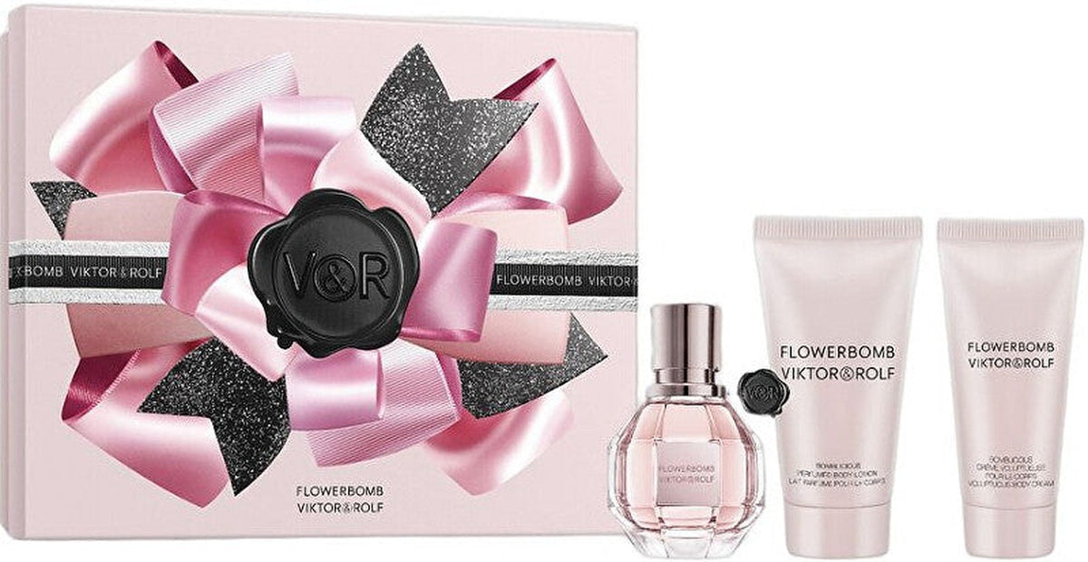 Viktor &amp; Rolf Flowerbomb 30 ml + 50 ml + 40 ml — Conjunto perfume e corpo