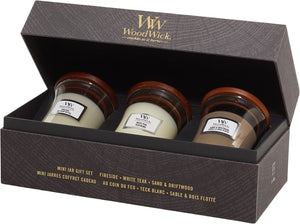 Woodwick Mini Jar Cofanetto 3 x 85 g — Bougies parfumées