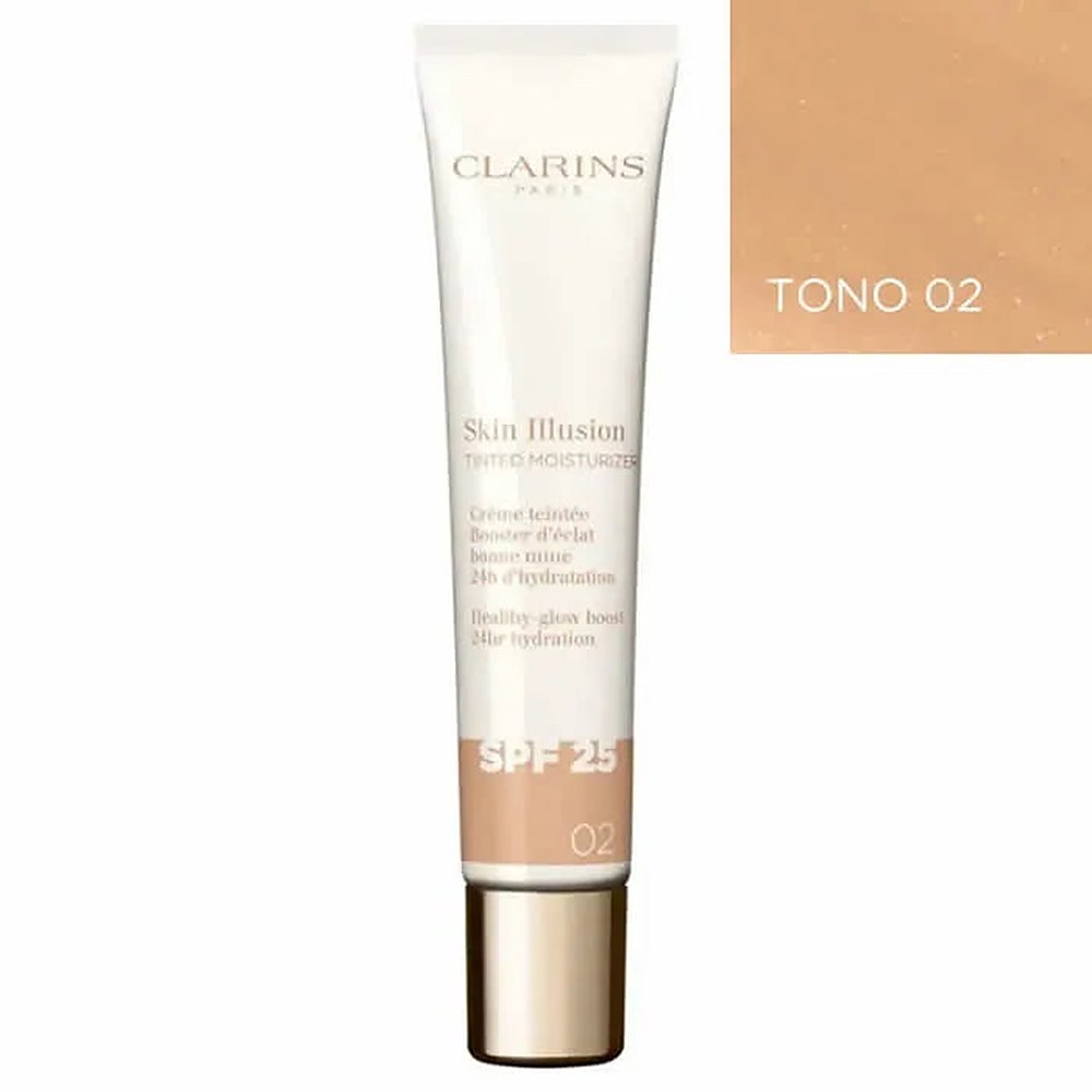 クラランス スキン イリュージョン — 保湿カラークリーム SPF25 トーン 02 40ml