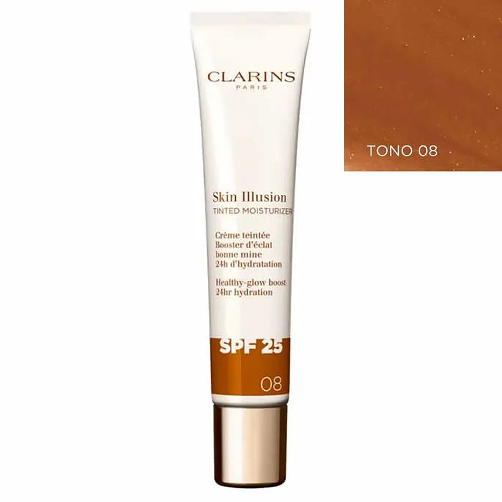 Clarins Skin Illusion — fugtgivende farvecreme SPF25 nuance 08, 40ml