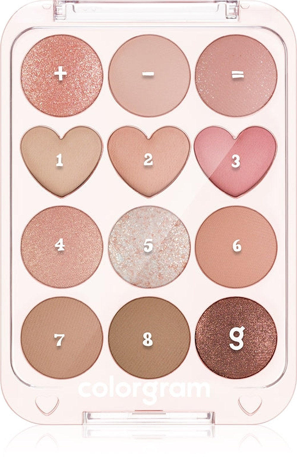 Colorgram Pin Point Eyeshadow Palette — palette ombretti 01 Peach+Coral 9,9 g