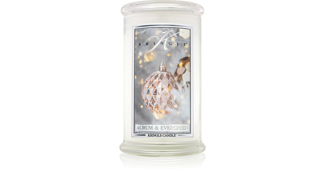 Kringle Candle Aurum &amp; Evergreen vonná svíčka 624 g