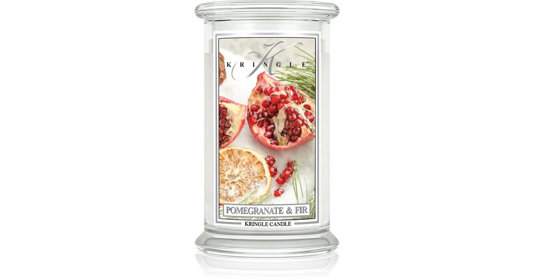 Kringle Candle Granátové jablko &amp; Jedle vonná svíčka 624 g