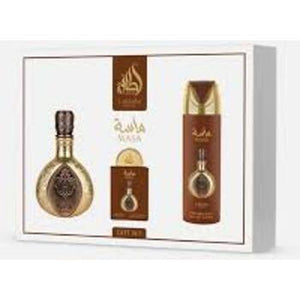 Lattafa perfumes — Masa gaveæske EDP 100 ml, deospray 200 ml og EDP 20 ml