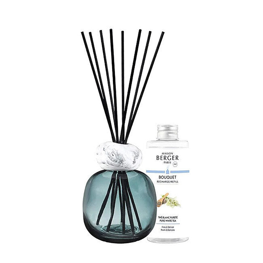 Maison Berger Paris — gaveæske aroma diffuser Mineral Blue + refill Pure White Tea 180 ml