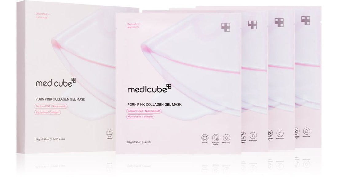 medicube PDRN Pink Collagen Gel Mask قناع مرفوع ومشدود مع الكولاجين 4× 28 ج
