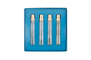 I Set Memoize 컬렉션: White Chastity, Extraità De Parfum, unisex, 7.5 ml + Era, Extraità De Parfum, unisex, 7.5 ml + Imperia, Extraità De Parfum, unisex, 7.5 ml + Black Greed, Eau De Parfum, unisex, 7.5 ml