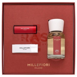 Millefiori Diffuseur de parfum pour la maison et désodorisant pour voiture Milano Fragrance Miele Bianco 100 ml 