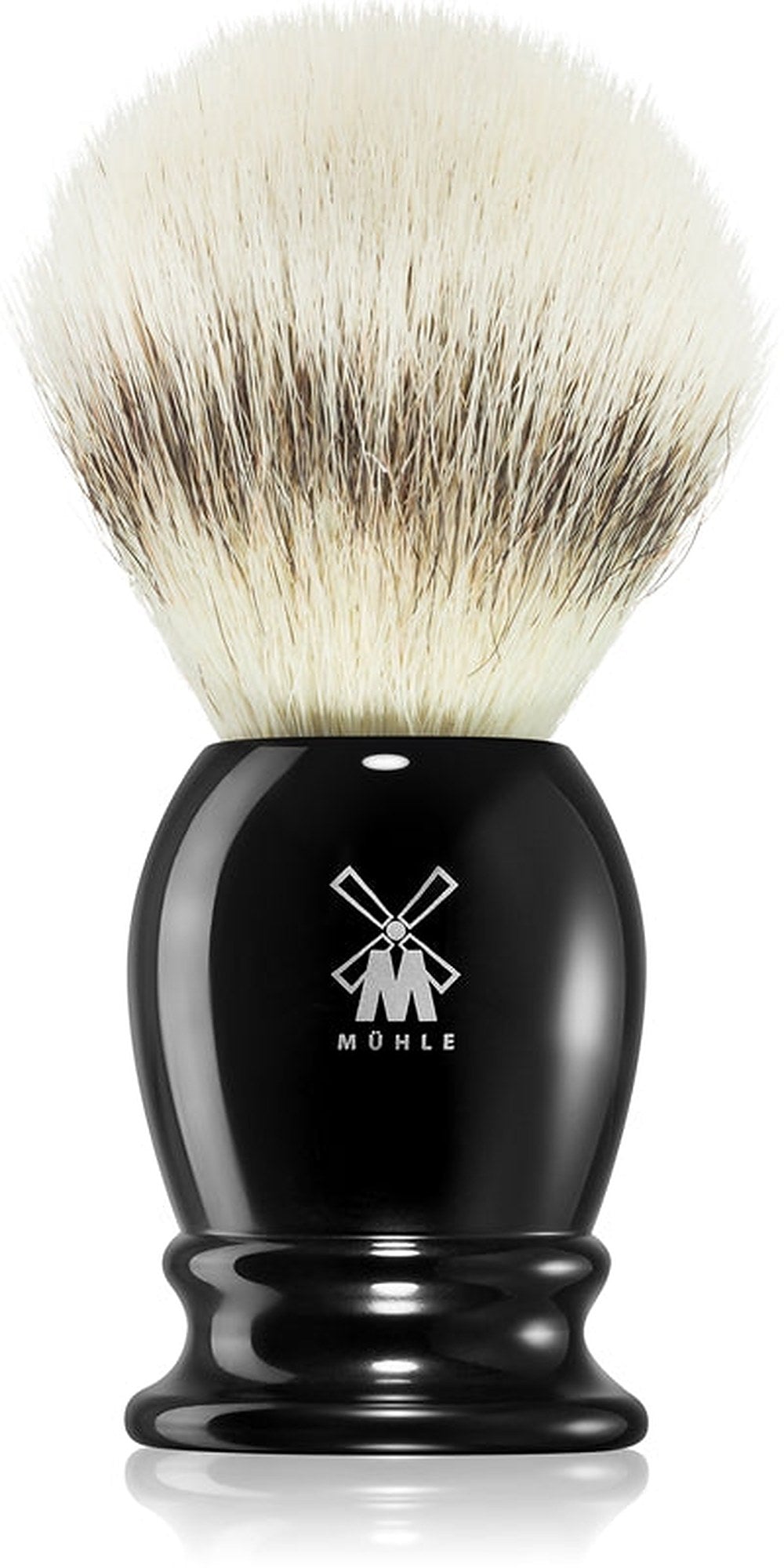 Mühle CLASSIC Silvertip Fibre® Black Resin pennello da barba Medium