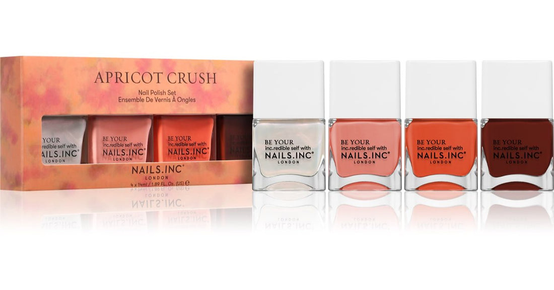 Nails Inc. Apricot Crush nail polish set 