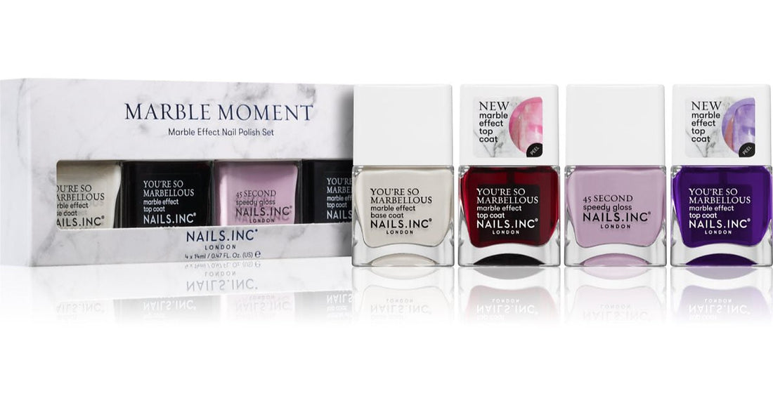 Nails Inc. Marble Moment nail polish set 