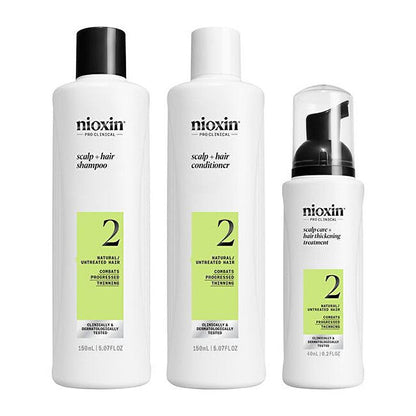 Nioxin System 2 — kit de soin pour cheveux naturels fins et visiblement clairsemés 