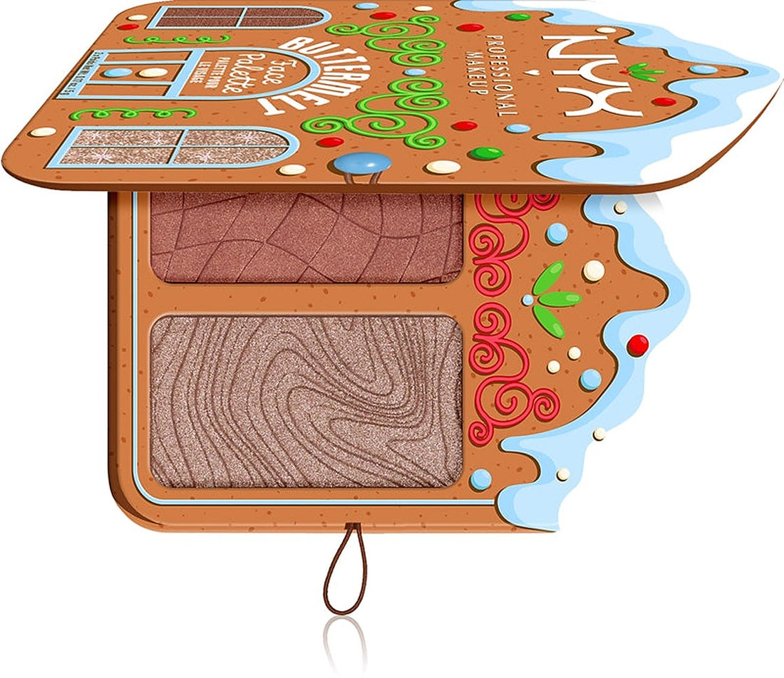 NYX Professional Makeup Gingerbaddie Land Buttermelt — palette illuminanti e blush tono Deep