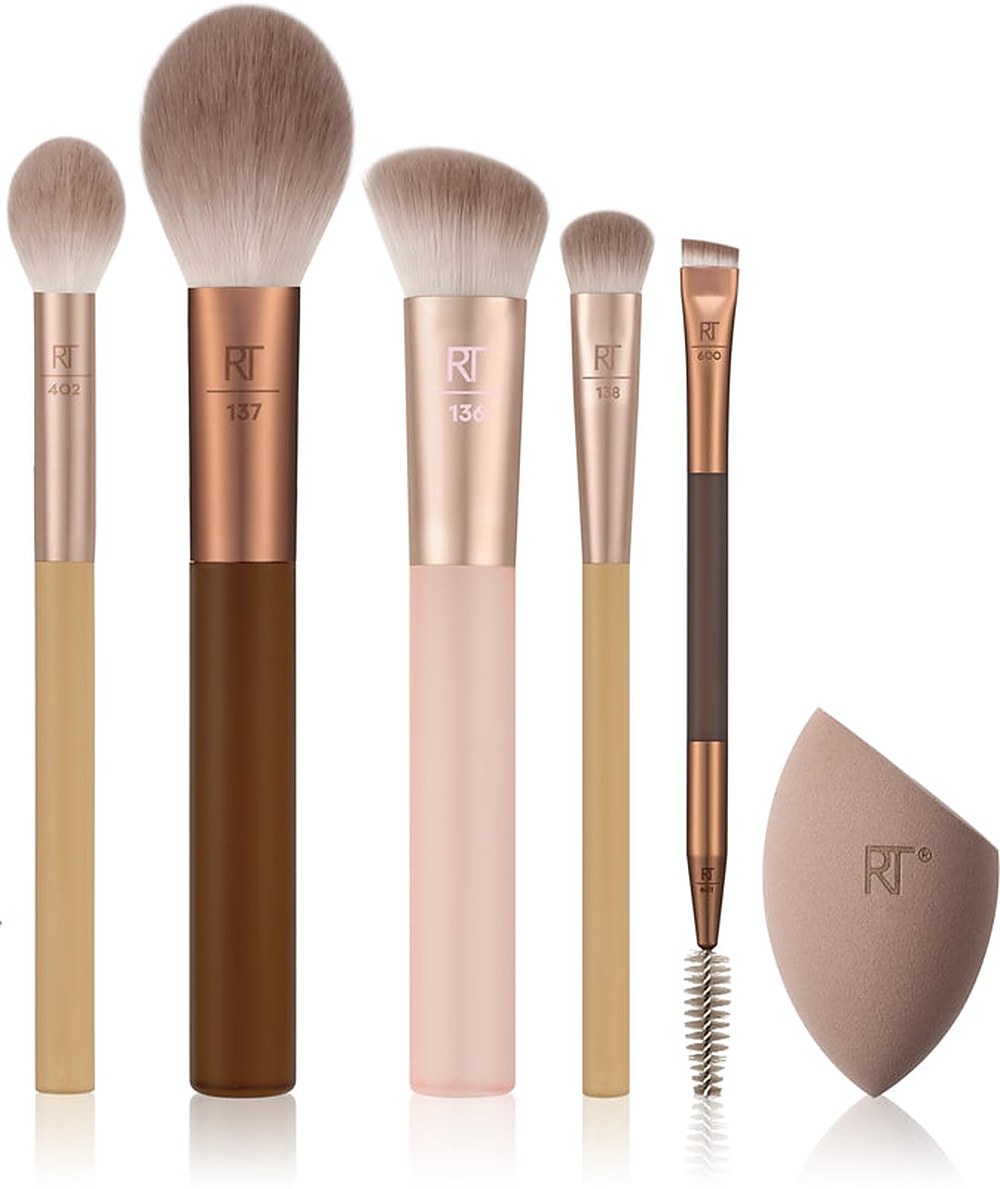 Real Techniques New Nudes Soft-Focus Face Set set di pennelli