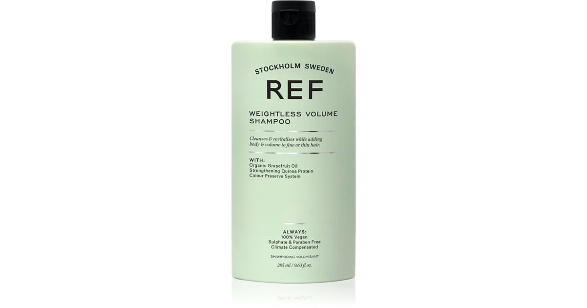 REF Weightless Volume Shampoo shampoo til fint og livløst hår for volumen fra rødderne 285 ml