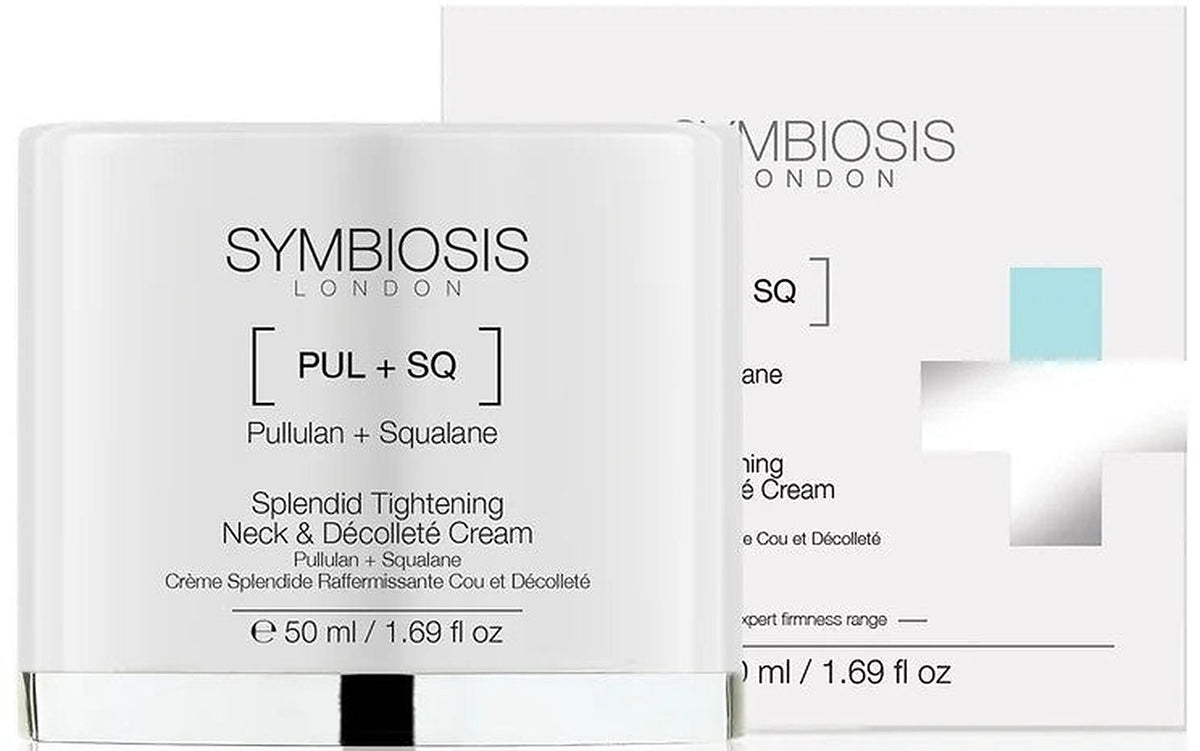 Krém na krk a dekolt Krém Splendida Zpevňující na krk a dekolt Symbiosis [Pullulan + Squalane] 50 ml