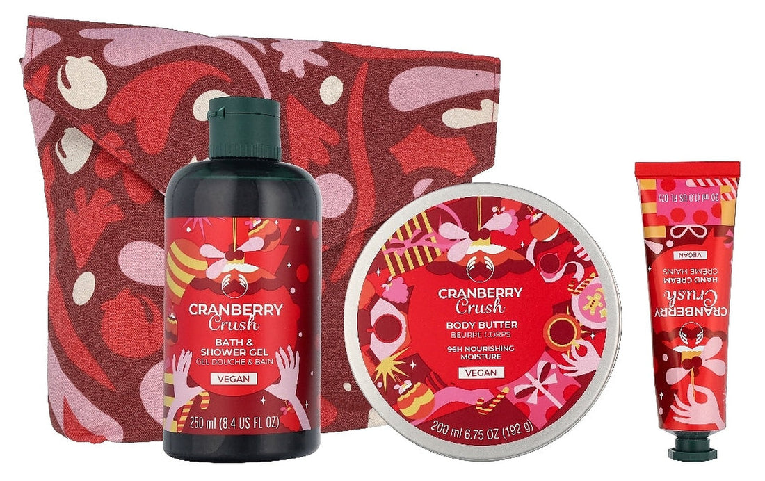 The Body Shop مجموعة هدايا التوت البري — مجموعة الجسم (ش/جل/250مل + ب/زبدة/200مل + ه/كريم/30مل)