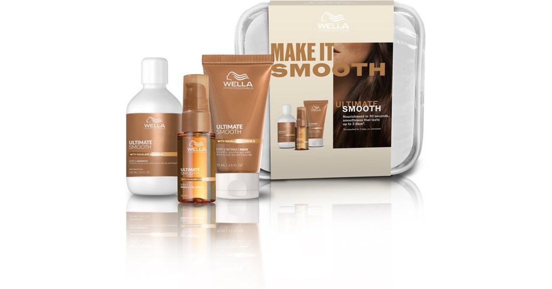 Wella Professionals Ultimate Smooth Rejsekit til skinnende og bløde hår 3 stk.