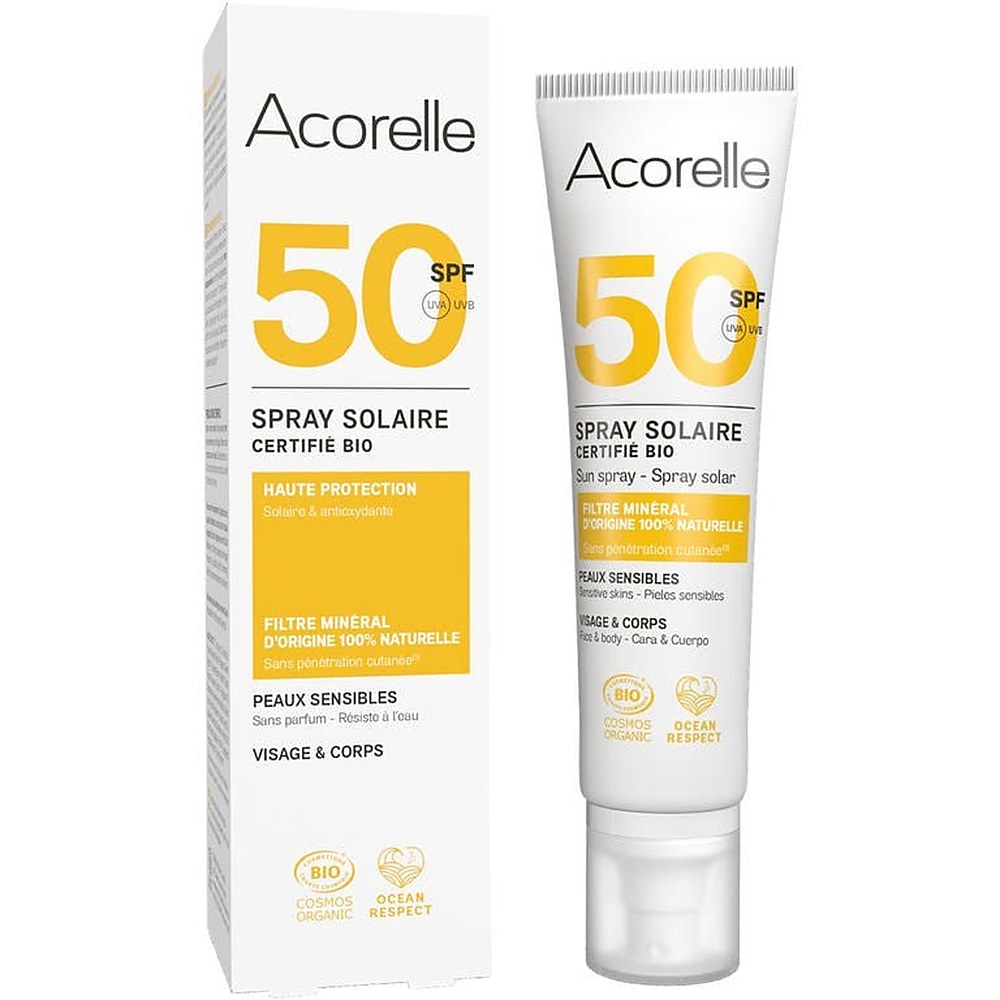 Acorelle Geurloos Zonnebrand Spray SPF 50 100 ml — Zonnebescherming voor het lichaam