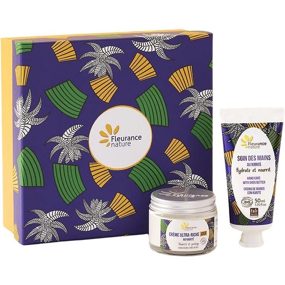 Fleurance Nature Burro di Karité cofanetto viso e mani — Set regalo