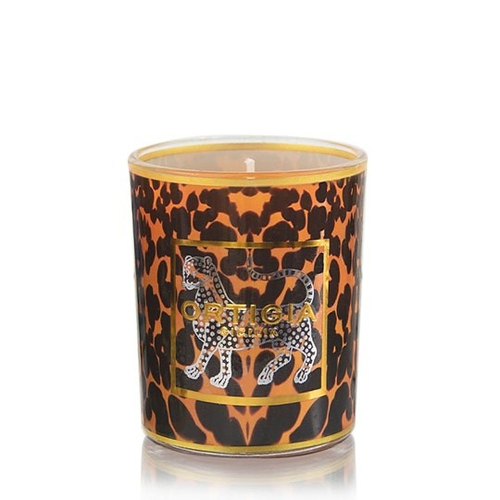 Ortigia Ambra Nera Decorata 150 g — Stearinlys