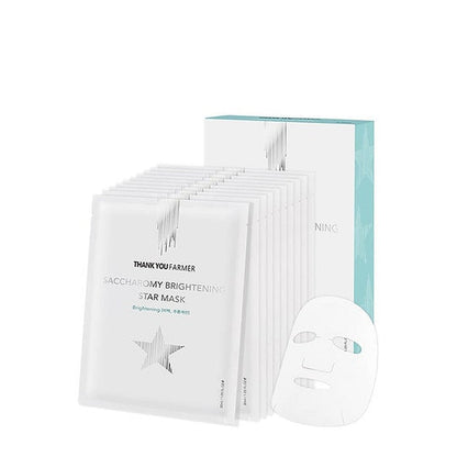 Thank You Farmer Saccharomy Brightening Star Maske 10 x 30 ml — Ansigtsmaske