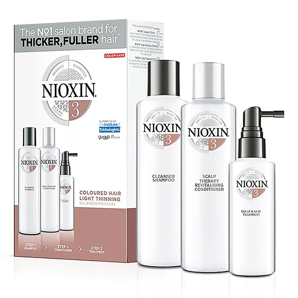 Nioxin Sistema 3 Kit trattamento capelli tinti leggermente indeboliti 3 pezzi — Σετ μαλλιών