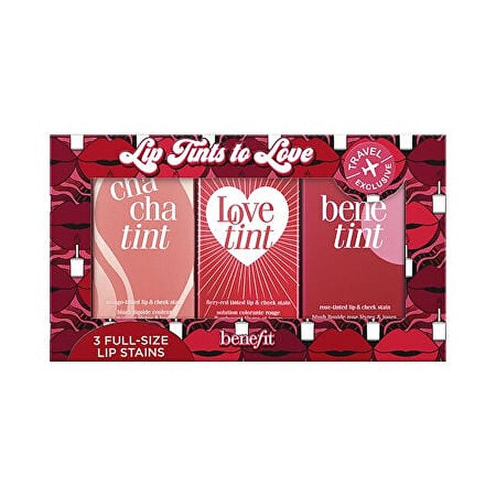 Benefit Lip Tints to Love Set - Σετ δώρου σε υγρό χρώμα για χείλη και μάγουλα