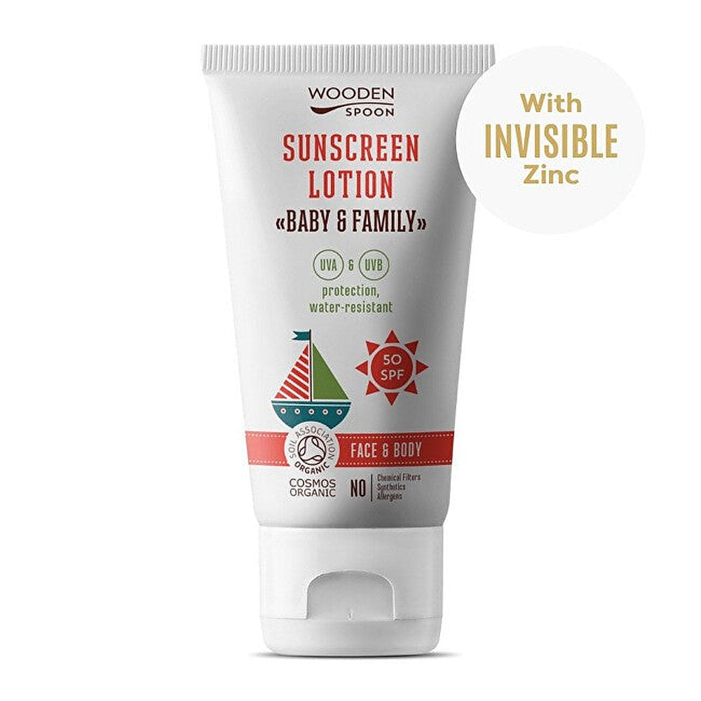 Woodenspoon Lozione Corpo Protettiva Bambino e Famiglia SPF 50 100 ml — Mleczko do opalania