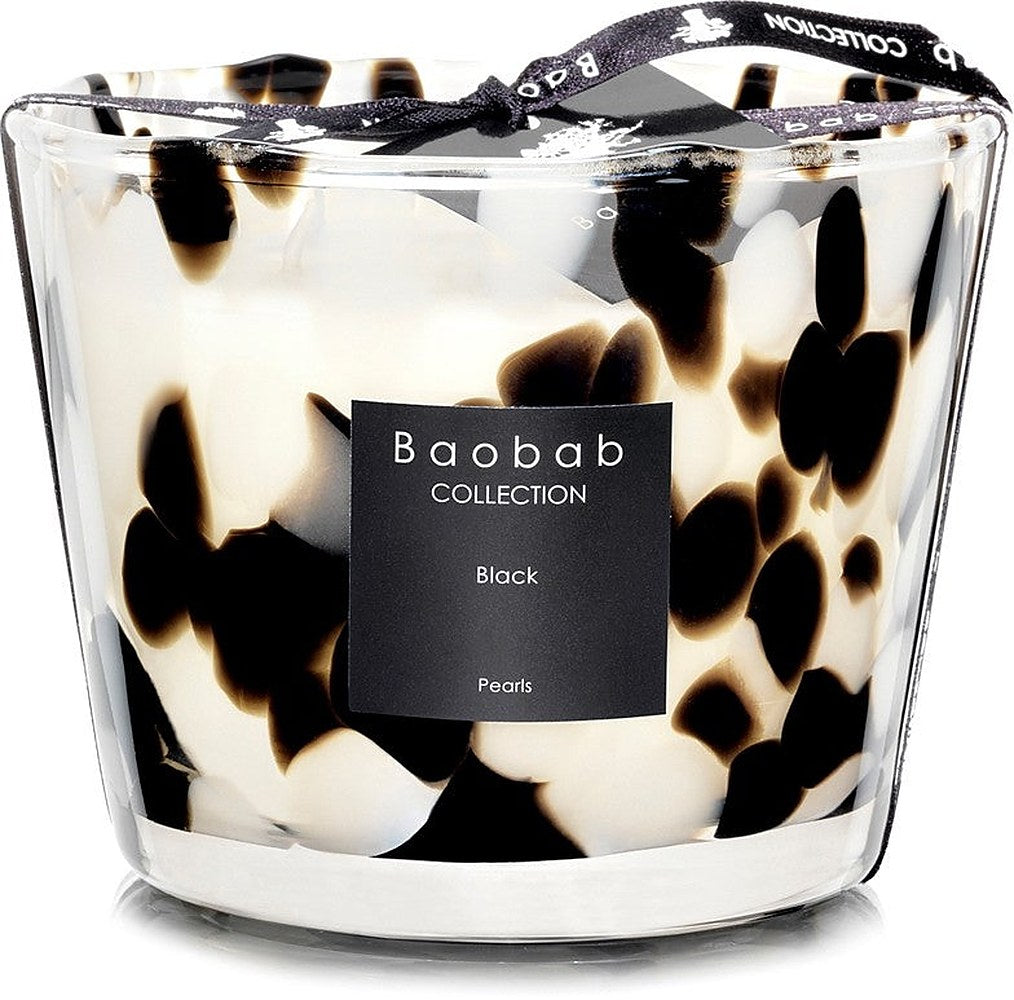 Baobab Collection Pearls Black Lys 10 cm — Duftlys