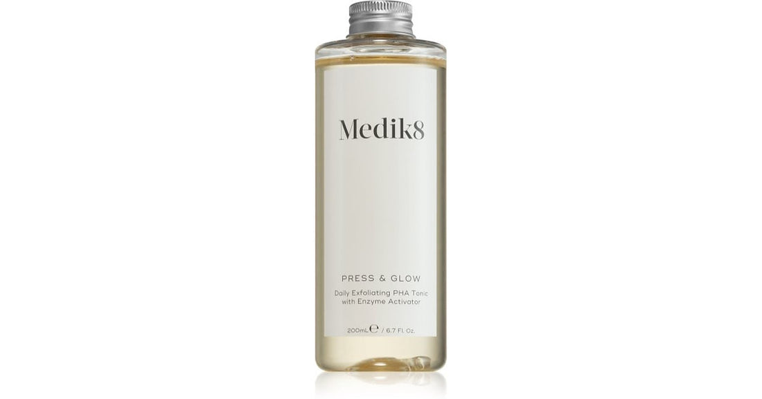 Medik8 Loção de limpeza esfoliante tônica Press &amp; Glow 200 ml