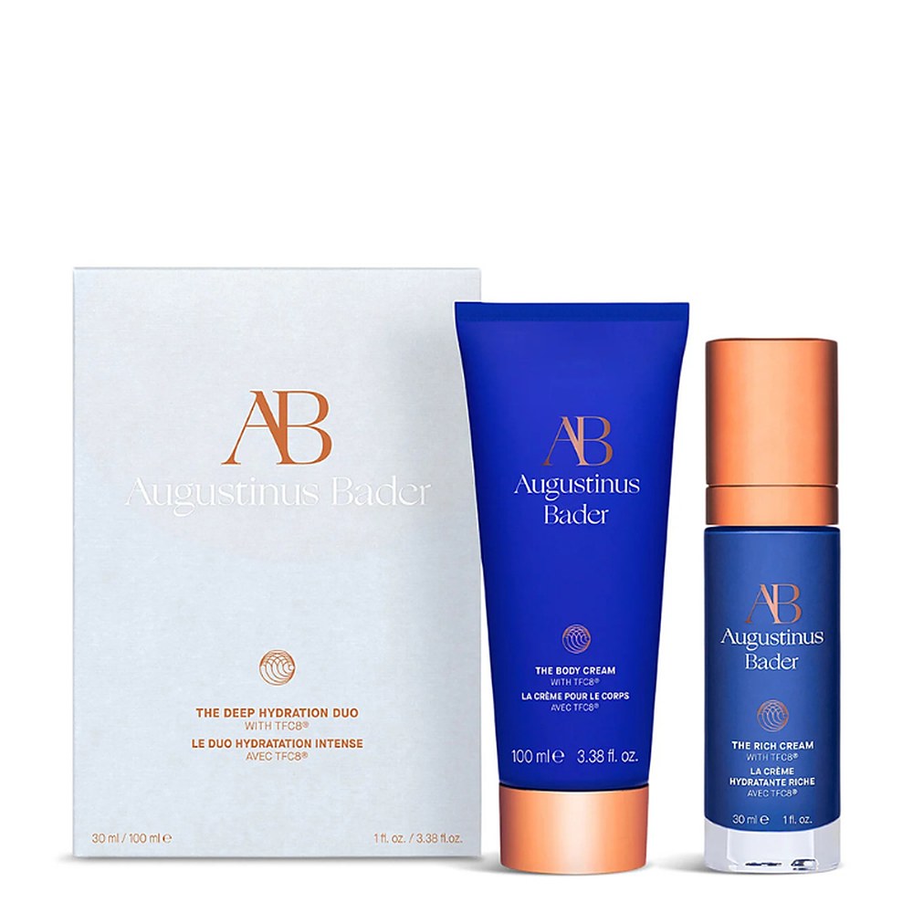Conjunto Duo Augustinus Bader hidratação profunda: Creme Hidratante Rico para o Rosto 30 ml + Creme Hidratante para o Corpo 100 ml