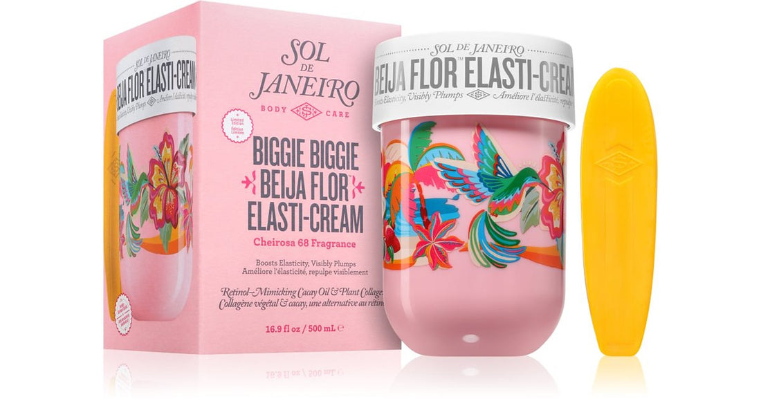 Sol de Janeiro Biggie Biggie Beija Flor creme hidratante corporal que aumenta a elasticidade da pele 500 ml