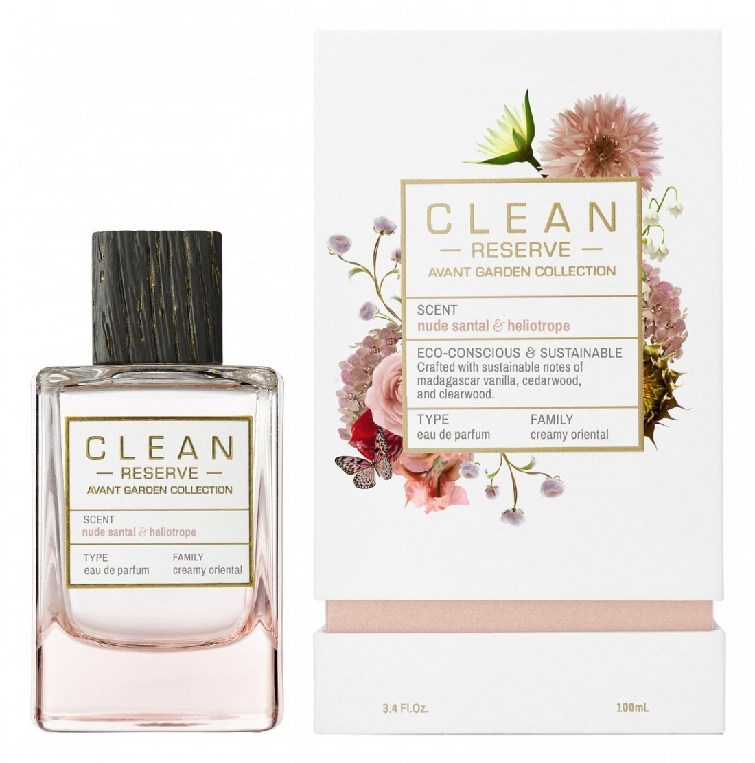 Clean Avant Garden - Unisex parfémovaná voda Nude Santal &amp; Heliotrope 100 ml