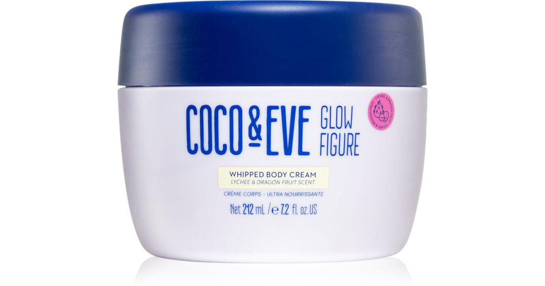 Coco &amp; Eve Glow Figure Whipped crema corpo nutriente con profumazione Lychee &amp; Dragon Fruit 212 ml