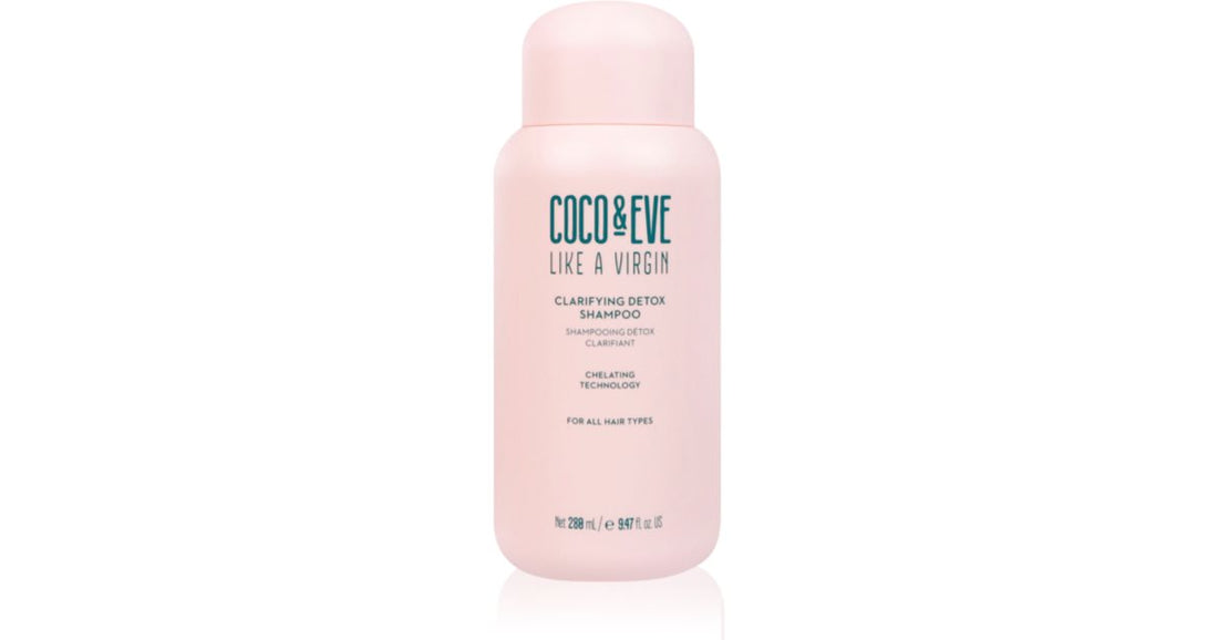 Coco &amp; Eve Like A Virgin Clarifying Detox Syväpuhdistava shampoo myrkkyjä poistavalla vaikutuksella 288 ml