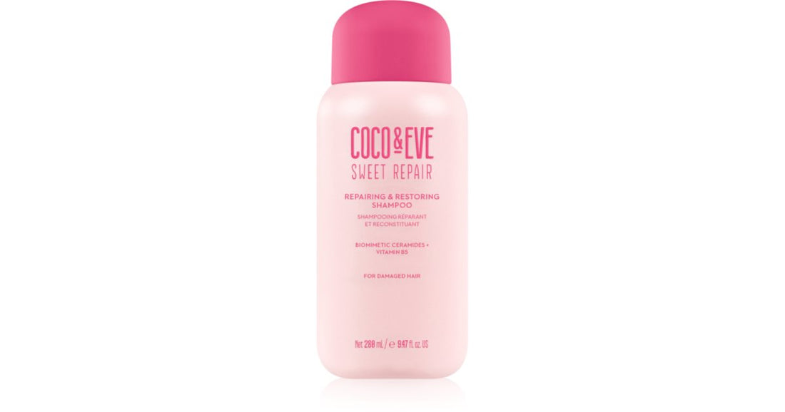 Coco &amp; Eve Sweet Repairing &amp; Restoring 손상되고 염색된 모발을 위한 인텐스 리제너레이팅 샴푸 280 ml