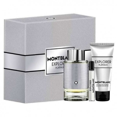 Montblanc Coffret Explorer Platinum Uomo Trio