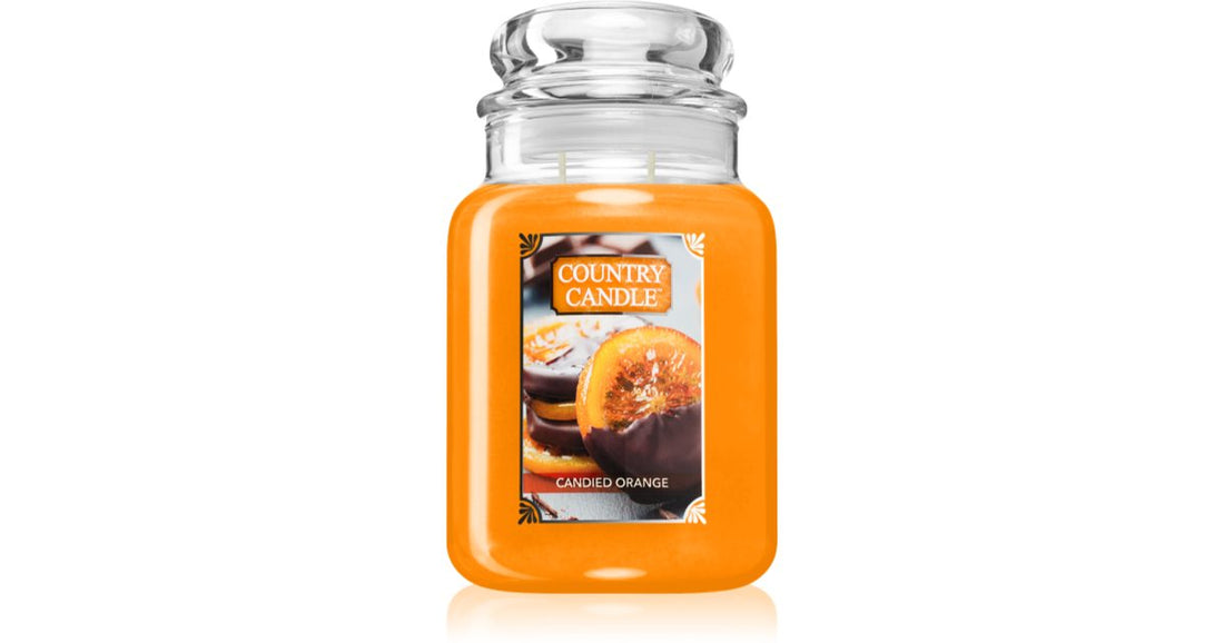 Country Candle Bougie parfumée Orange Confite 737 g