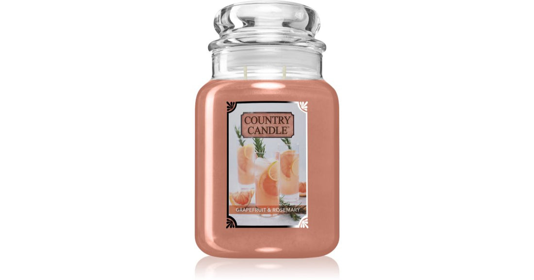 Country Candle Grapefruit and Rosemary Scented Candle 680 g