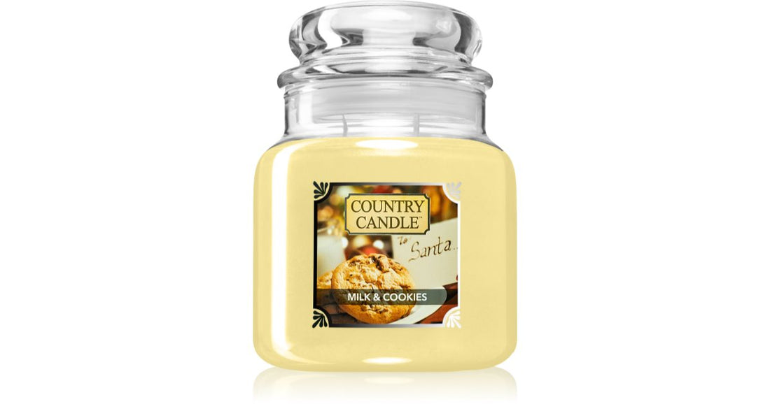 Country Candle נר ריחני Milk &amp; Cookies 737 גרם