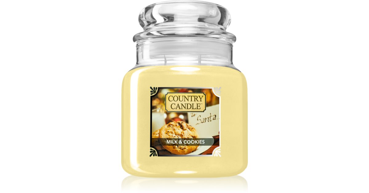 Country Candle נר ריחני Milk &amp; Cookies 737 גרם